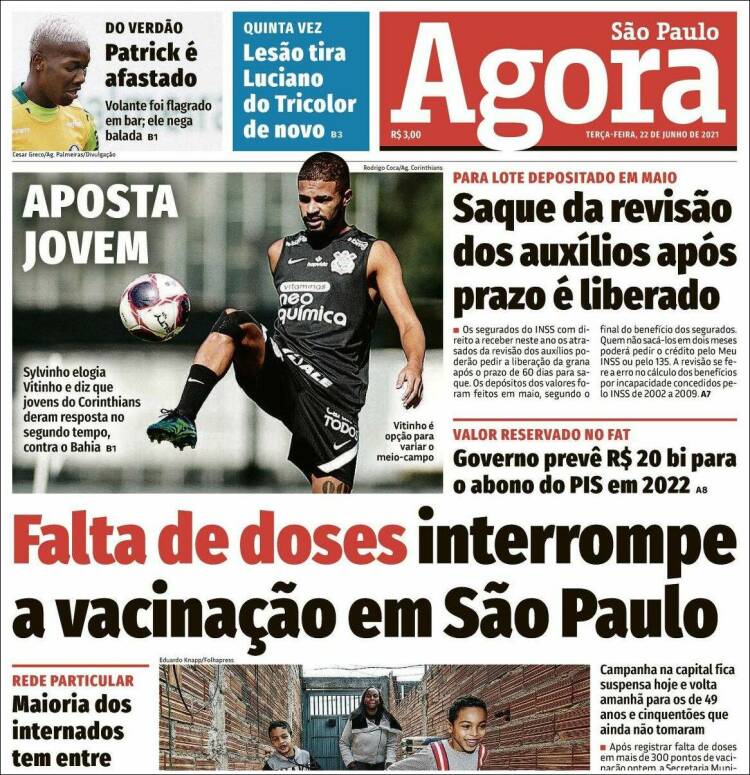 Portada de Jornal Agora (Brasil)
