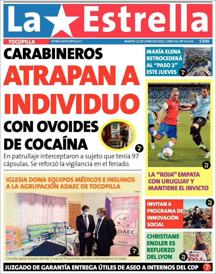 Portada de La Estrella de Tocopilla (Chile)