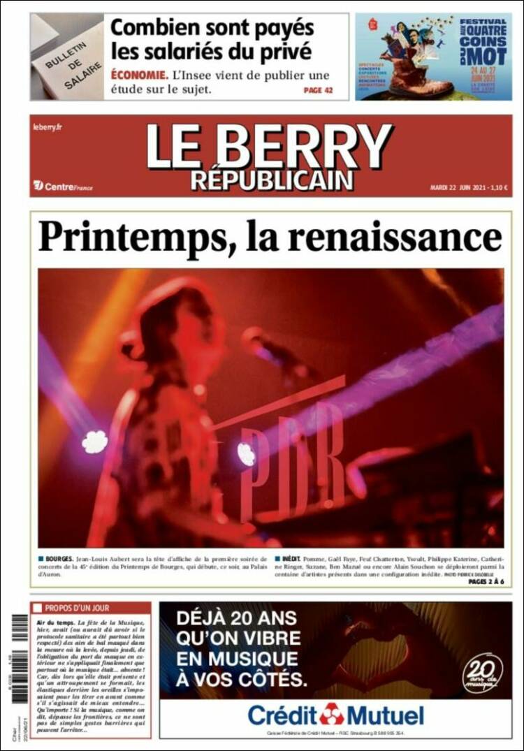 Portada de Berry Republicain (Francia)
