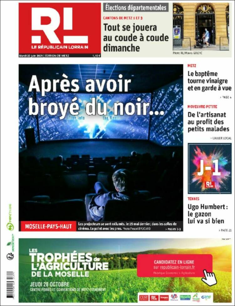 Portada de Le Republicain Lorrain (Francia)