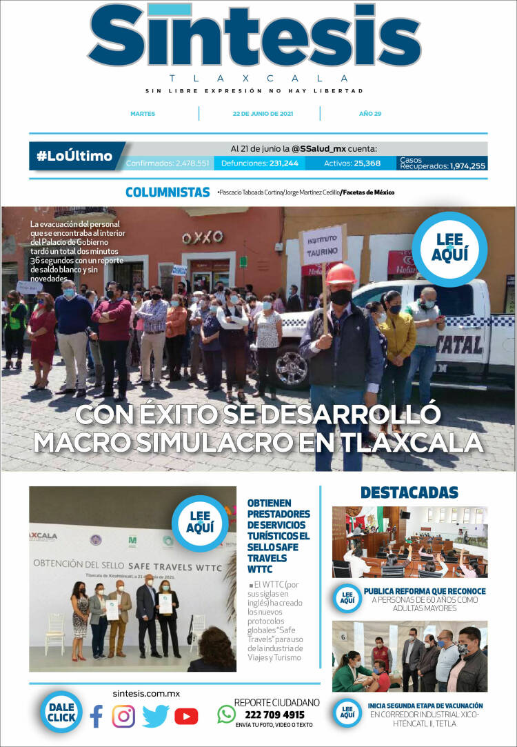 Portada de Síntesis de Tlaxcala (M&eacute;xico)