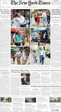 Portada de New York Times (USA)