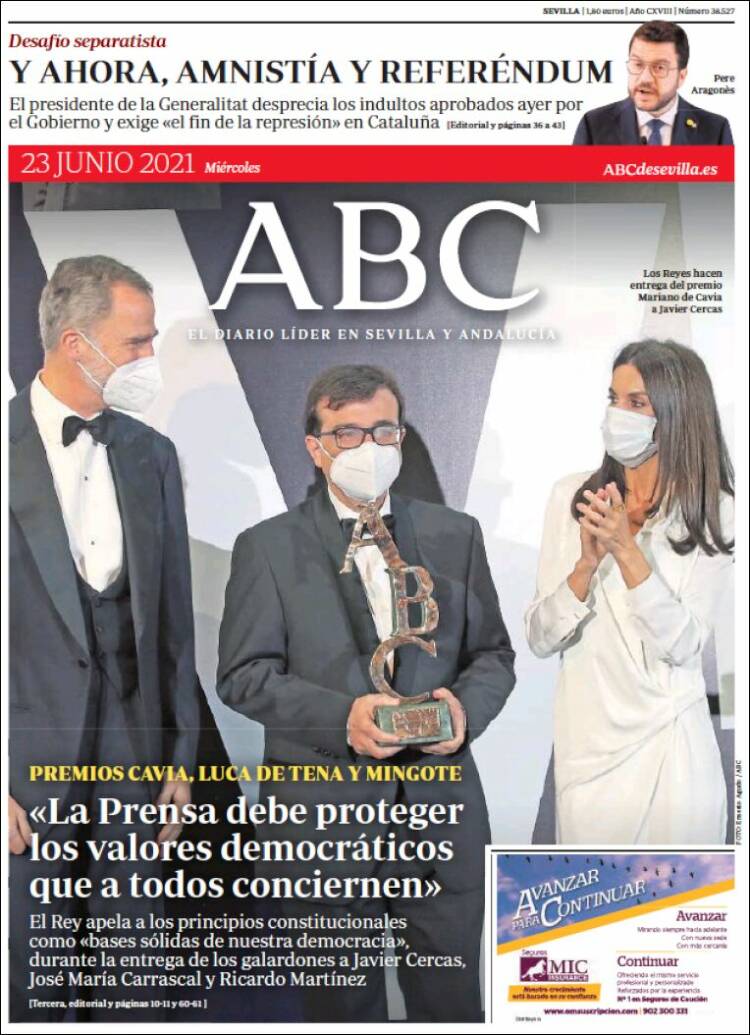 Portada de ABC - Sevilla (España)