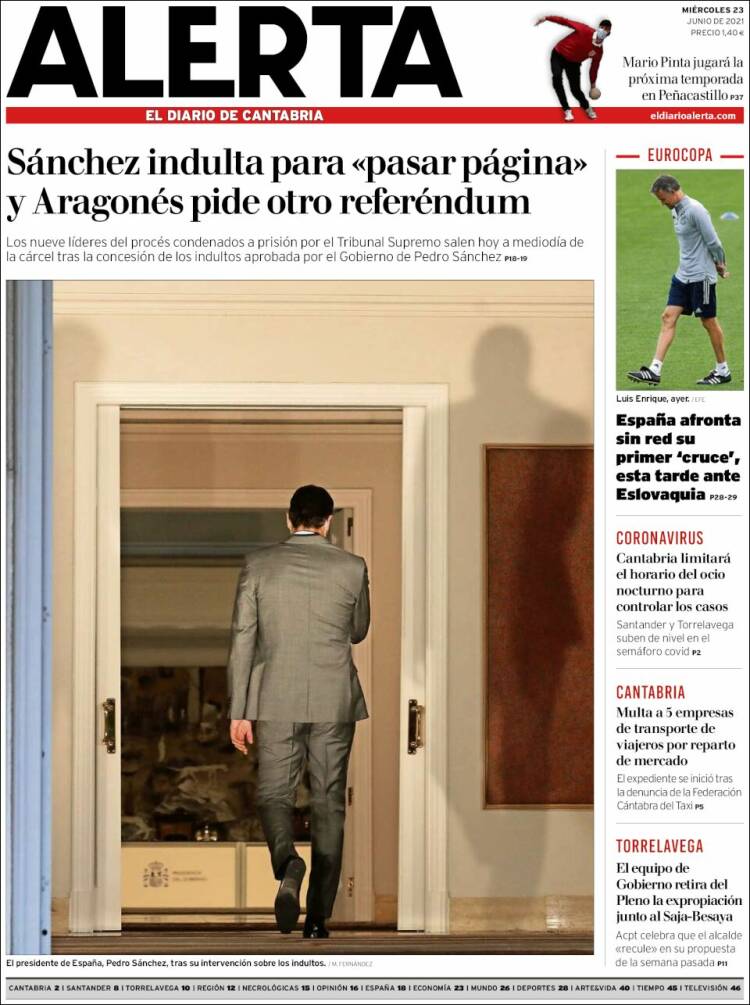 Portada de Alerta - El Diario de Cantabria (Spain)