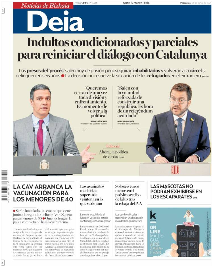 Portada de Deia (España)