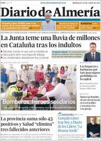 Portada de Diario de Almería (España)