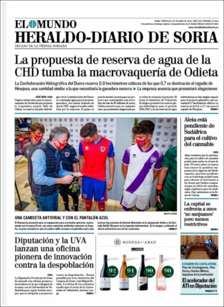 Portada de Diario de Soria (España)