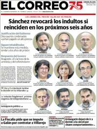 Portada de El Correo - Álava (España)