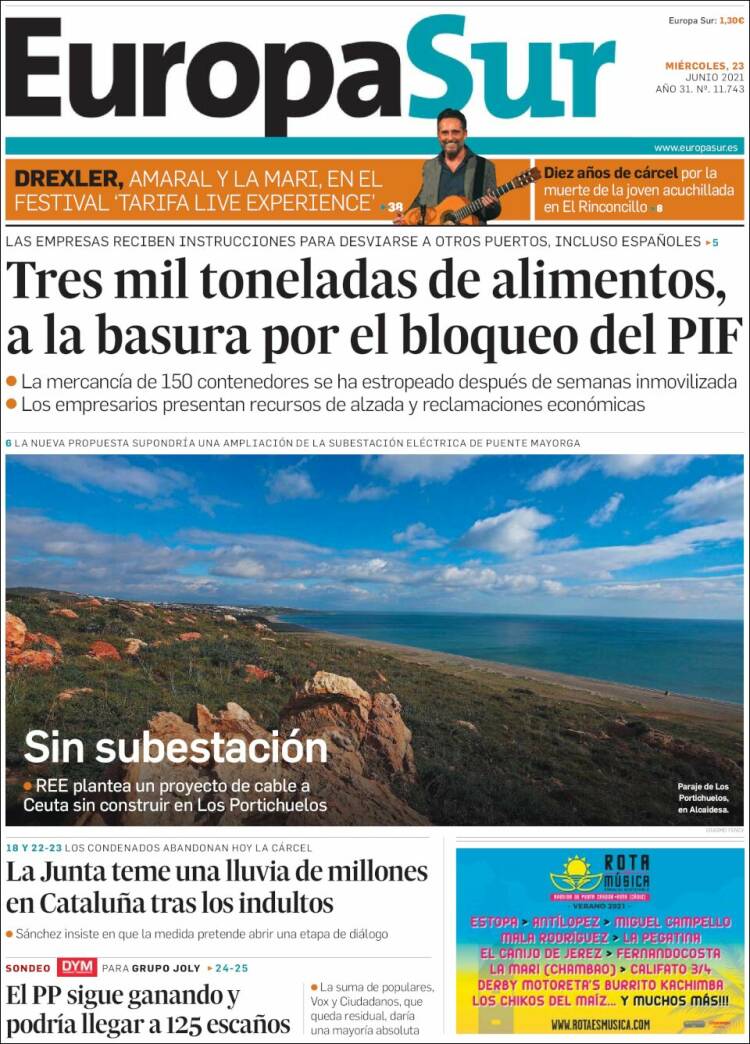 Portada de Europa Sur (Spain)