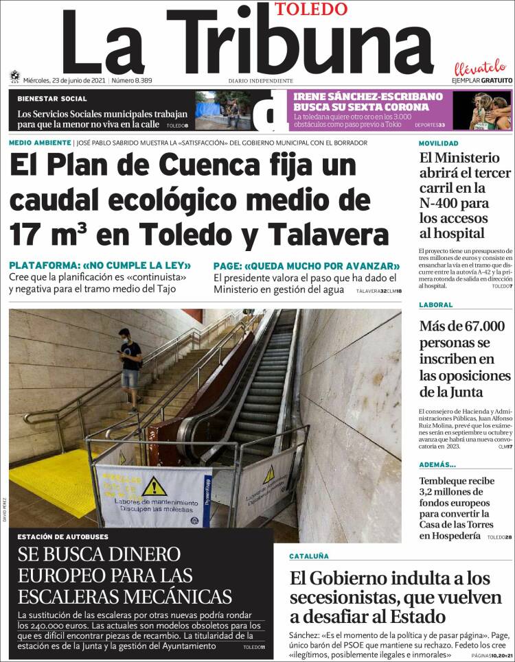 Portada de La Tribuna de Toledo (España)