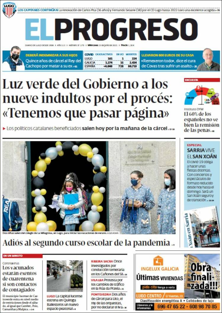 Portada de El Progreso (España)