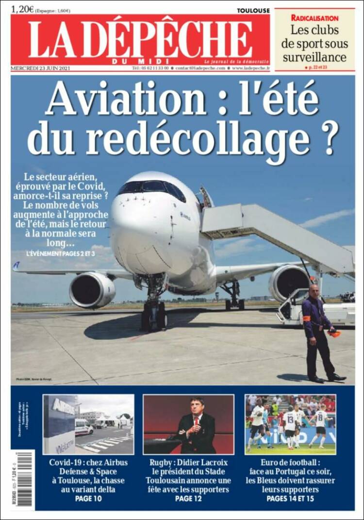 Portada de La Dépêche du Midi (France)