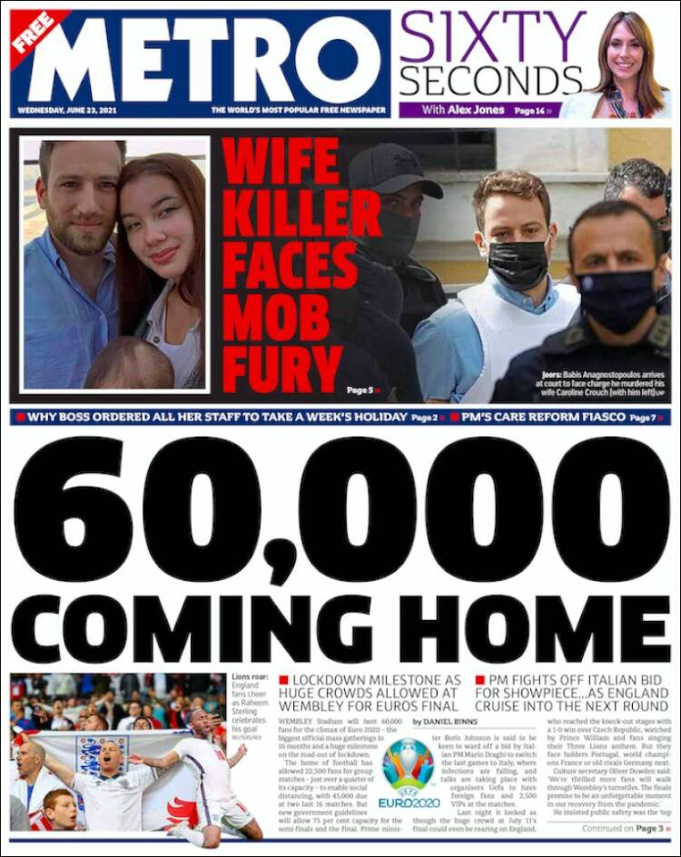 Portada de Metro (Reino Unido)