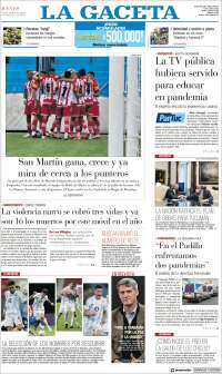 Portada de La Gaceta (Argentina)