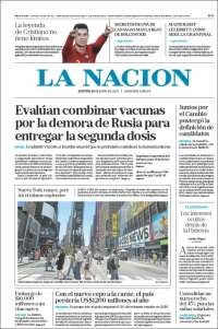 Portada de La Nación (Argentina)