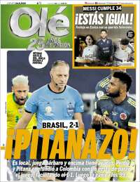 Portada de Olé (Argentina)