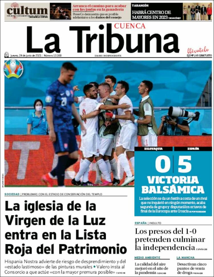 Portada de La Tribuna de Cuenca (Espa&ntilde;a)