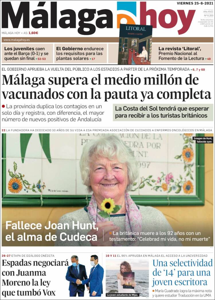 Portada de Málaga Hoy (España)