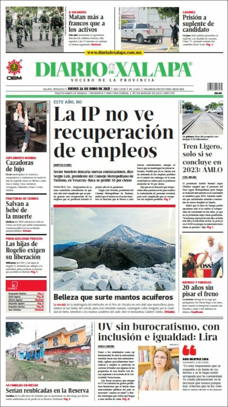 Portada de Diario de Xalapa (México)