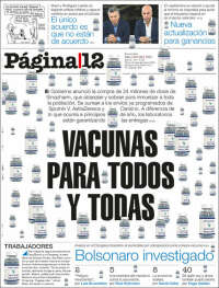 Portada de Página/12 (Argentina)
