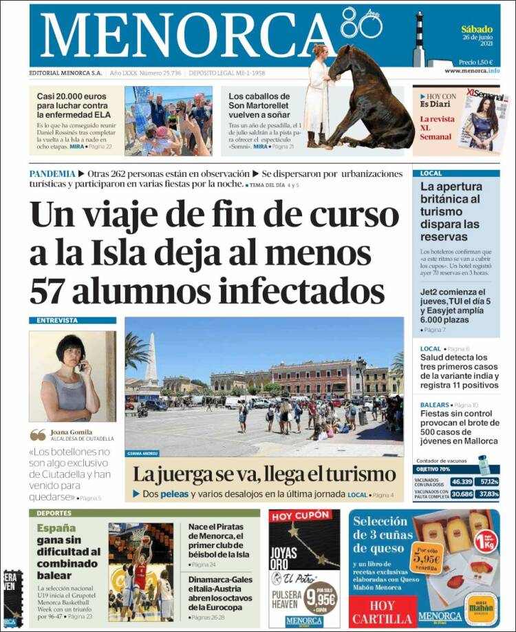 Portada de Menorca - Diario Insular (Espa&ntilde;a)