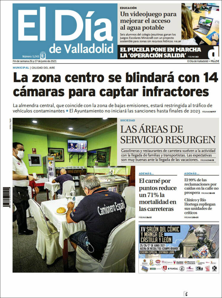 Portada de El Día de Valladolid (Espa&ntilde;a)