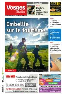 Portada de Vosges Matin (Francia)