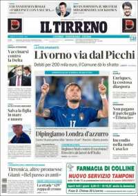 Portada de Il Tirreno (Italia)