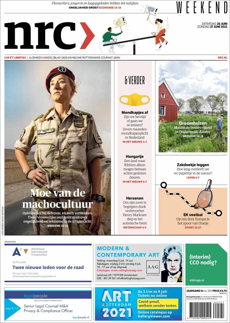 Portada de NRC Handelsblad (Pa&iacute;ses Bajos)