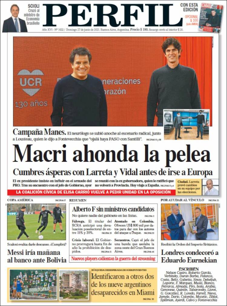Portada de Diario Perfil (Argentina)