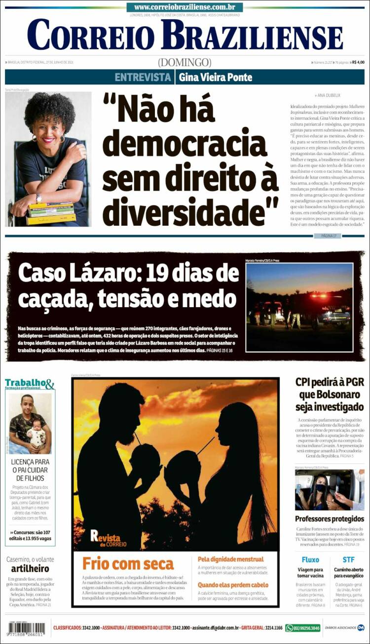Portada de Correio Braziliense (Brasil)