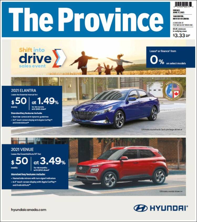 Portada de The Province (Canadá)