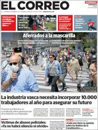 Portada de El Correo - Guipuzcoa (España)