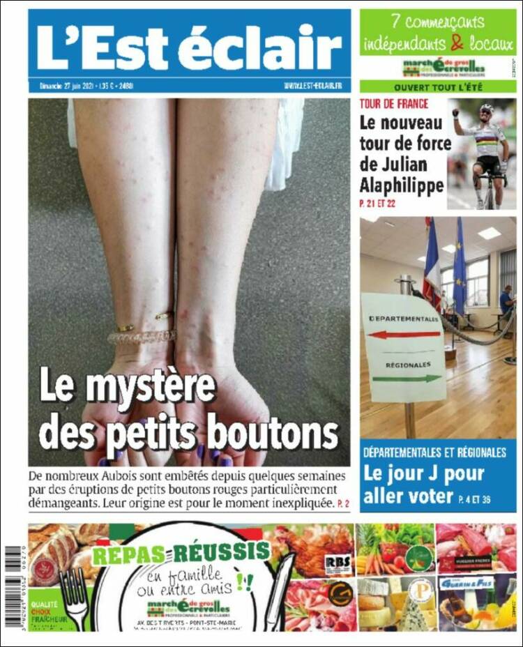 Portada de L'Est Eclair (Francia)