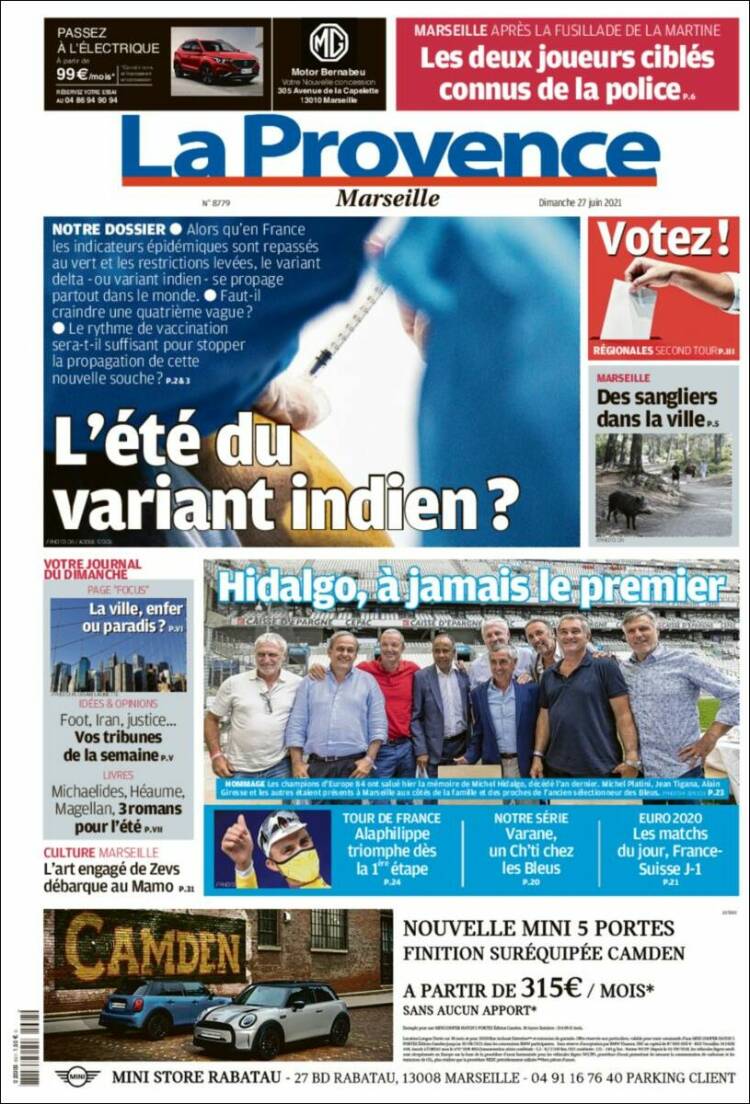 Portada de La Provence (Francia)