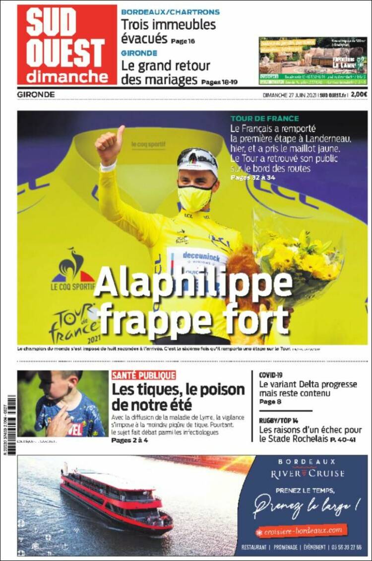 Portada de Sud Ouest (France)