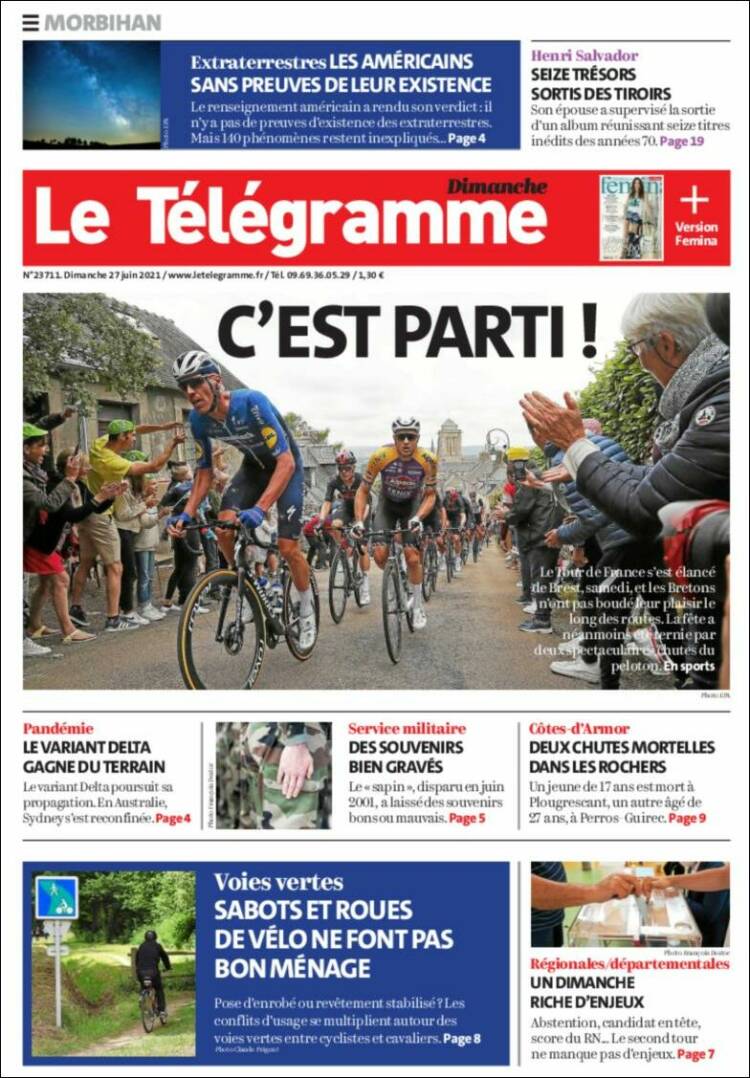 Portada de Télégramme (France)