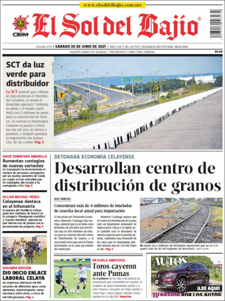 Portada de El Sol del Bajio (Mexico)