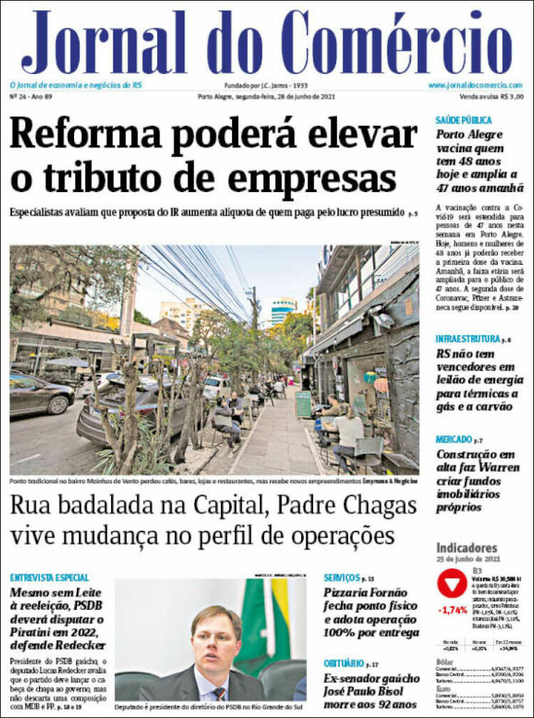 Portada de Jornal do Comércio (Brasil)