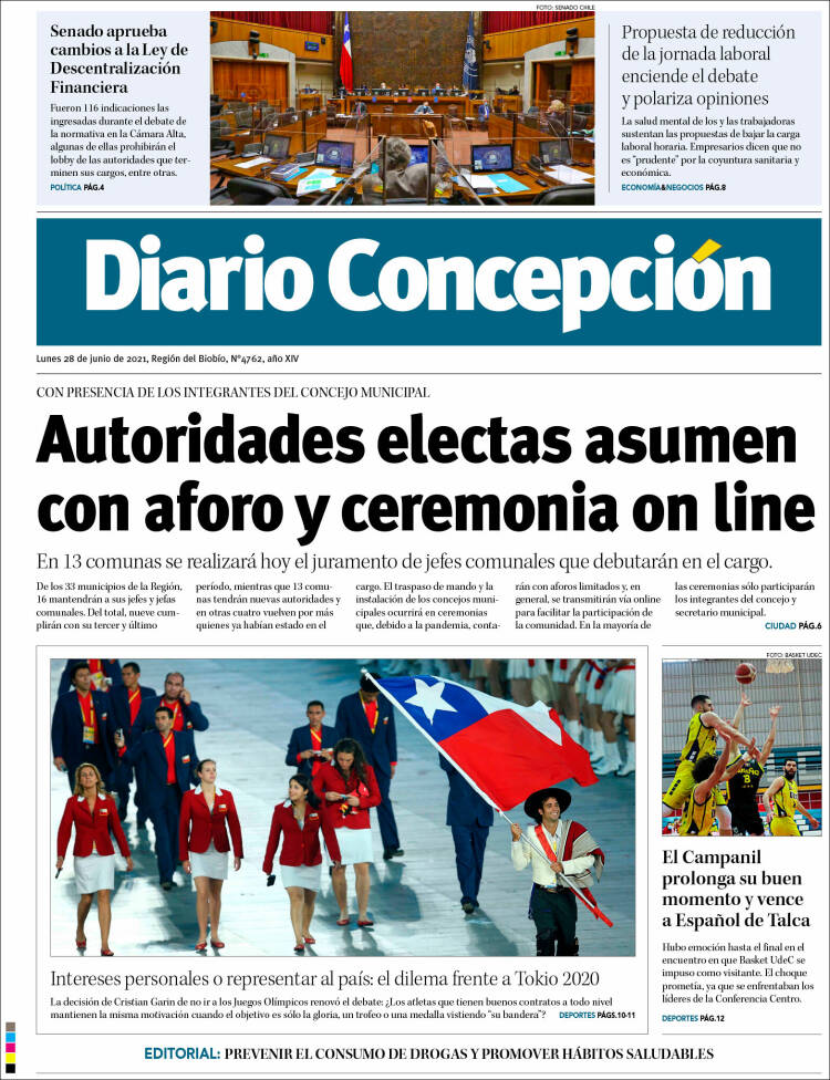 Portada de Diario de Concepción (Chile)