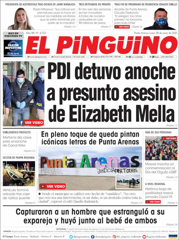 Portada de El Pingüino (Chile)