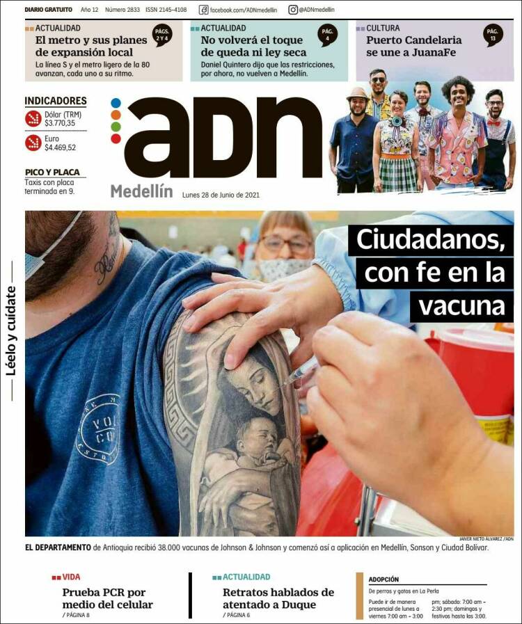 Portada de ADN - Medellín (Colombia)