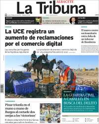 Portada de La Tribuna de Albacete (España)