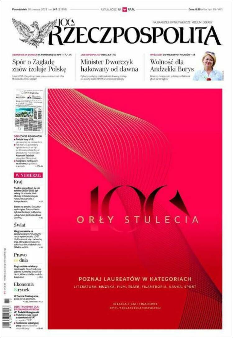 Portada de Rzeczpospolita (Polonia)