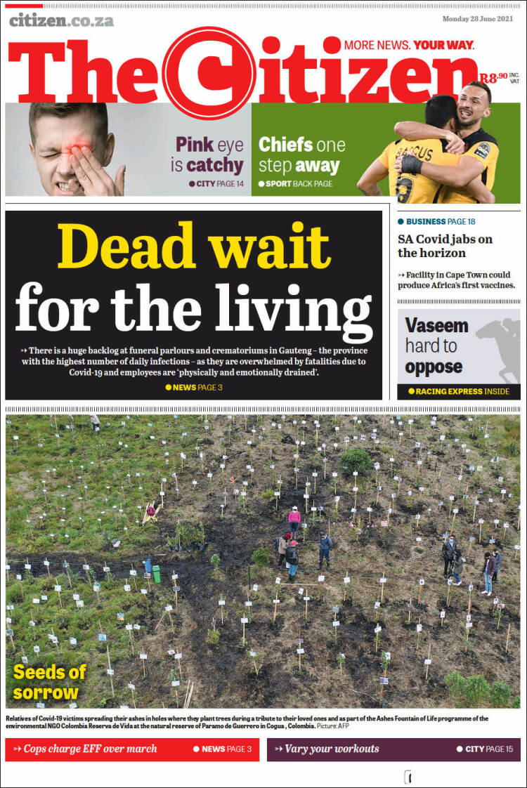 Portada de The Citizen (Sud&aacute;frica)