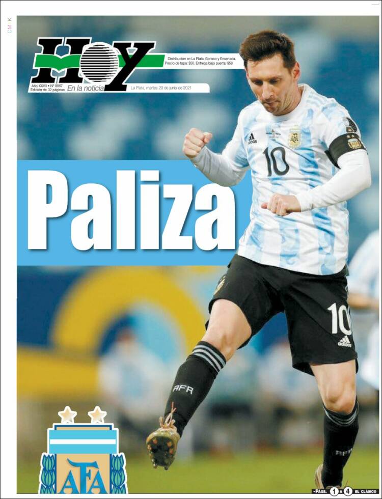 Portada de Diario Hoy (Argentina)