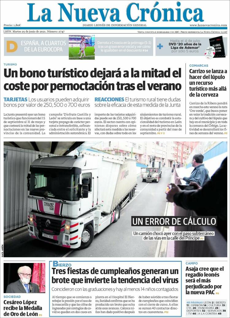 Portada de La Nueva Crónica (España)