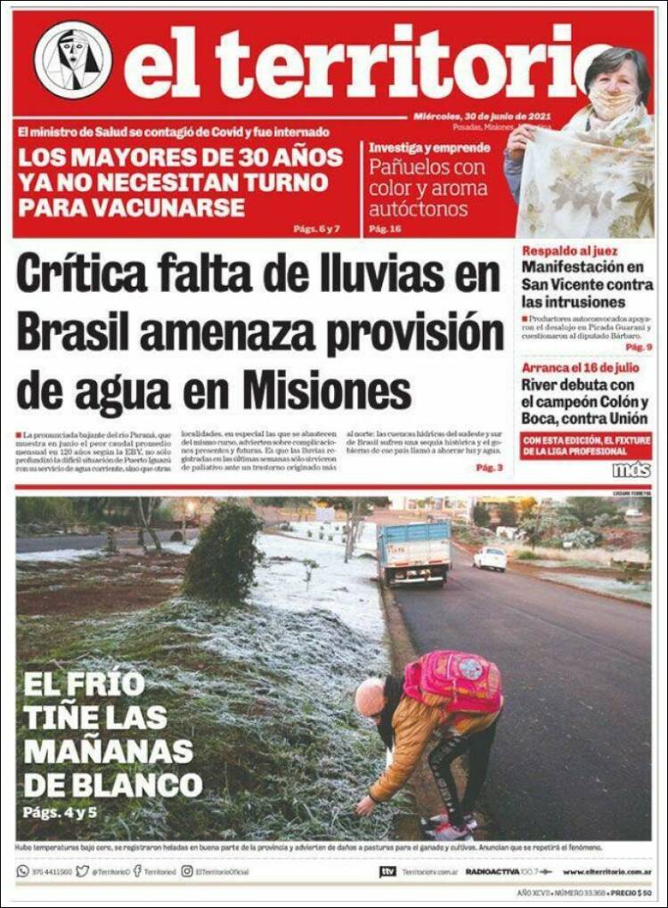 Portada de El Territorio (Argentina)