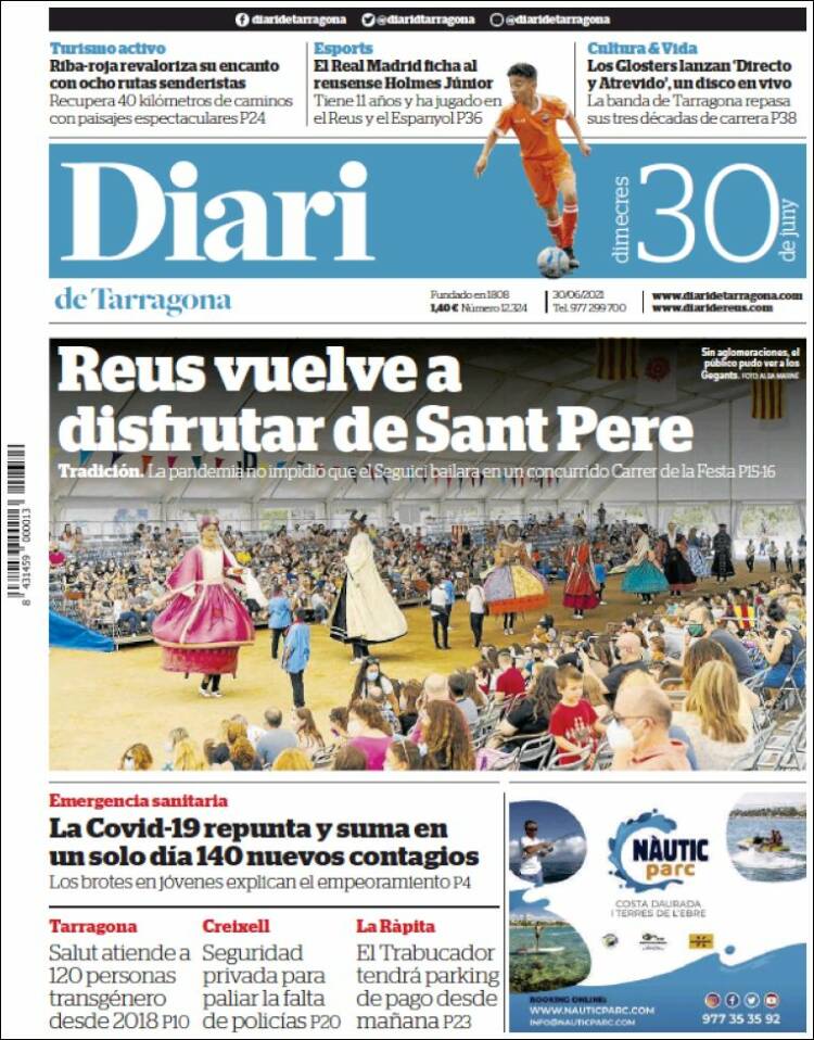 Portada de Diari de Tarragona (Espa&ntilde;a)
