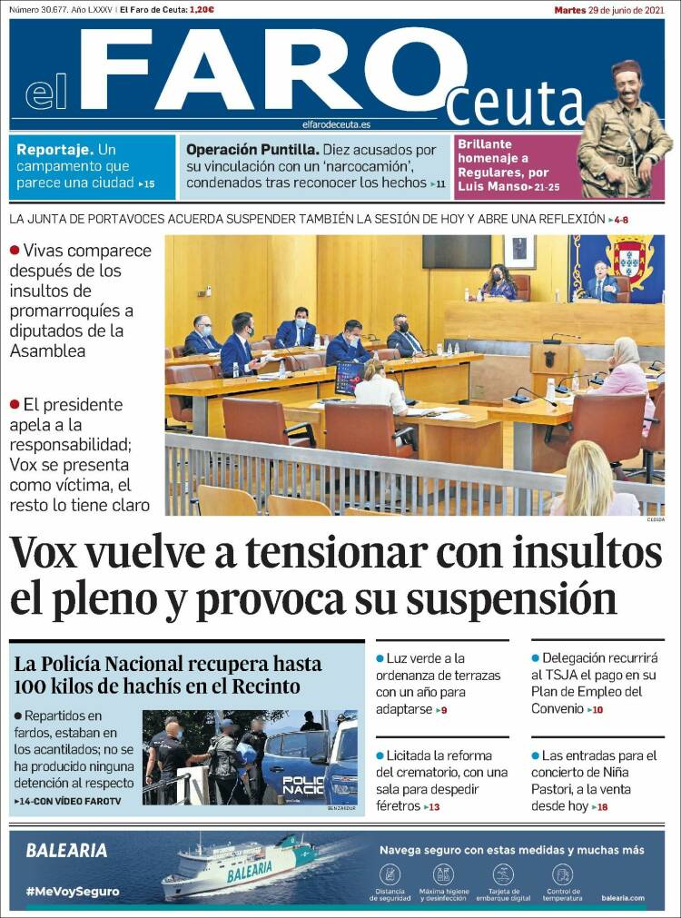 Portada de El Faro de Ceuta (Espa&ntilde;a)